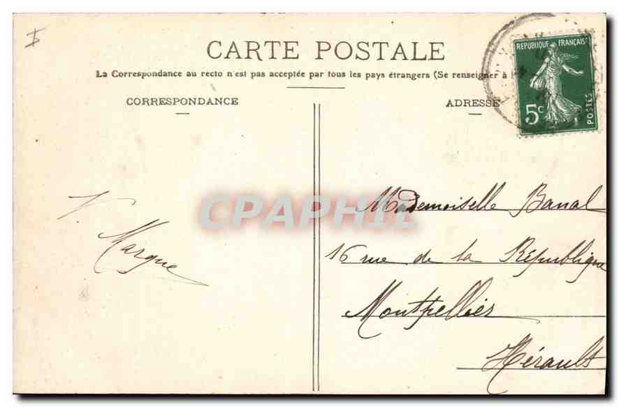 CPA Lyon La Bourse Palais du Commerce  — Verso