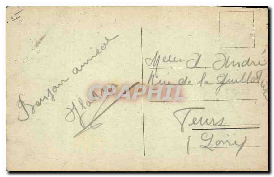 CPA Lyon Place Bellocour Statue de Louis XIV  — Verso