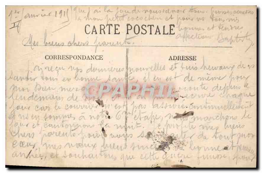 CPA Lyon Place Bellecour et Coteau de Fourviere  — Verso