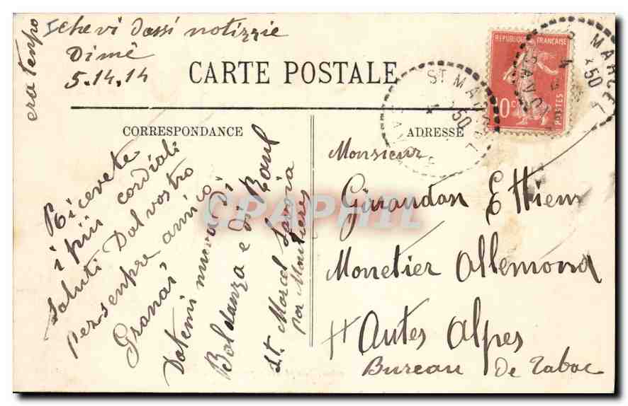 CPA Lyon La Saone d'apres les Freres Coustou  — Rückseite