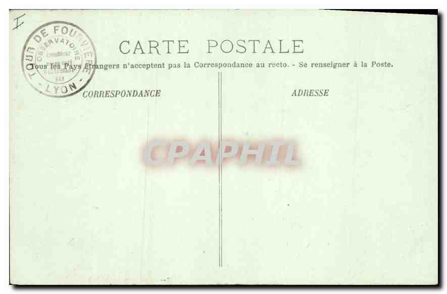CPA Lyon La Statue de Carnot  — Verso