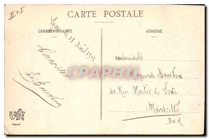LYON - La Gare des Brotteaux - L. E. — Verso