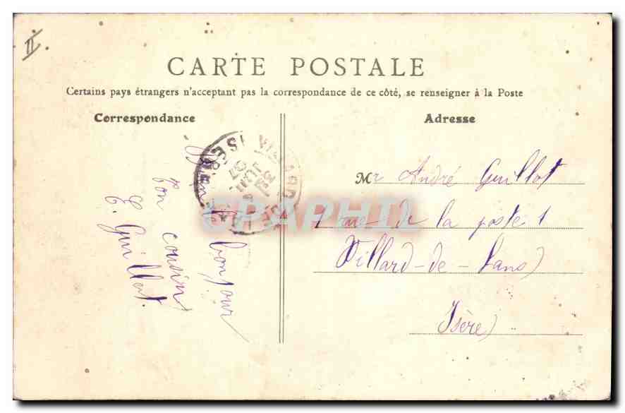 CPA Lyon Gare de Perrache  — Verso