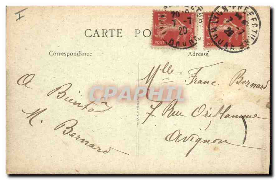 CPA Lyon Les Jardins la Gare des Brotteaux  — Verso