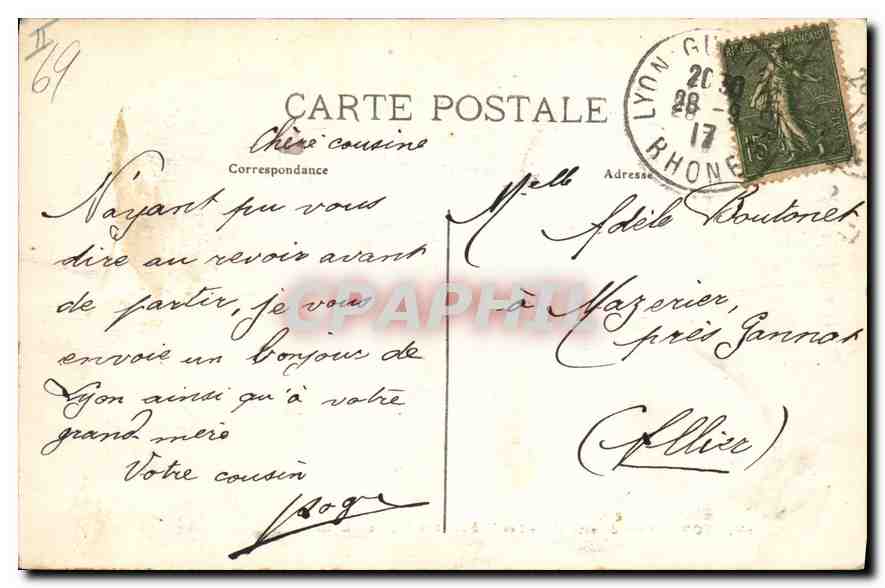 CPA Lyon Gare de Oerrache Les Voutes et la Facade  — Verso