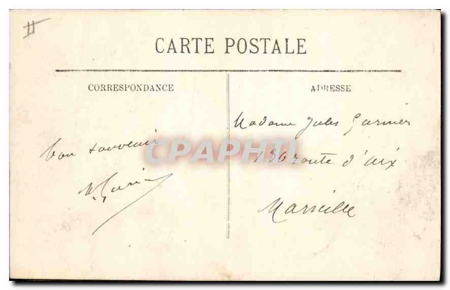 CPA Lyon Gare Perracbe Terminus  — Verso