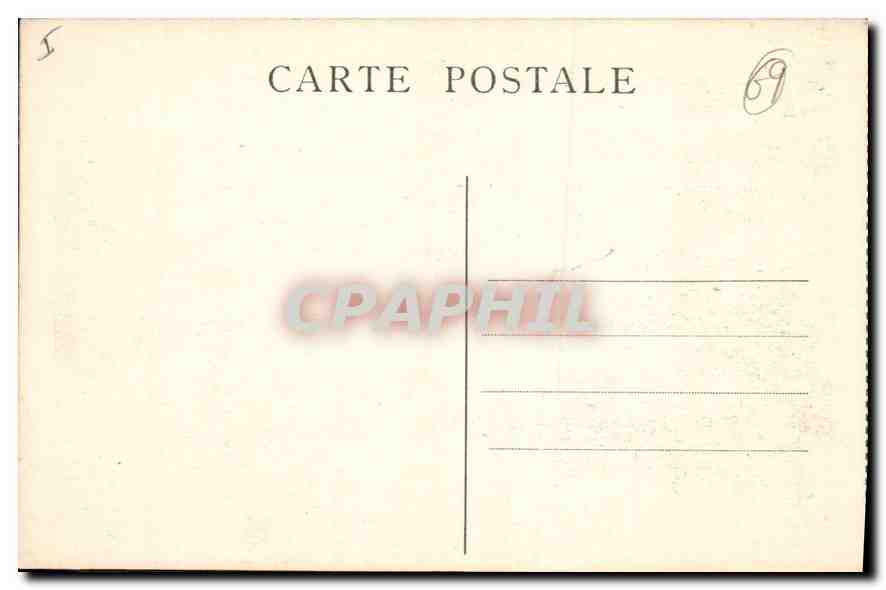 CPA Lyon Gare de Perrache Tramway — Verso