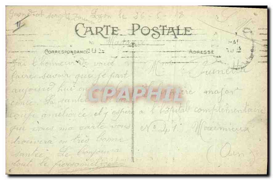 LYON – Gare de Perrache et les Voûtes — Carrier édit., Déposé — Verso