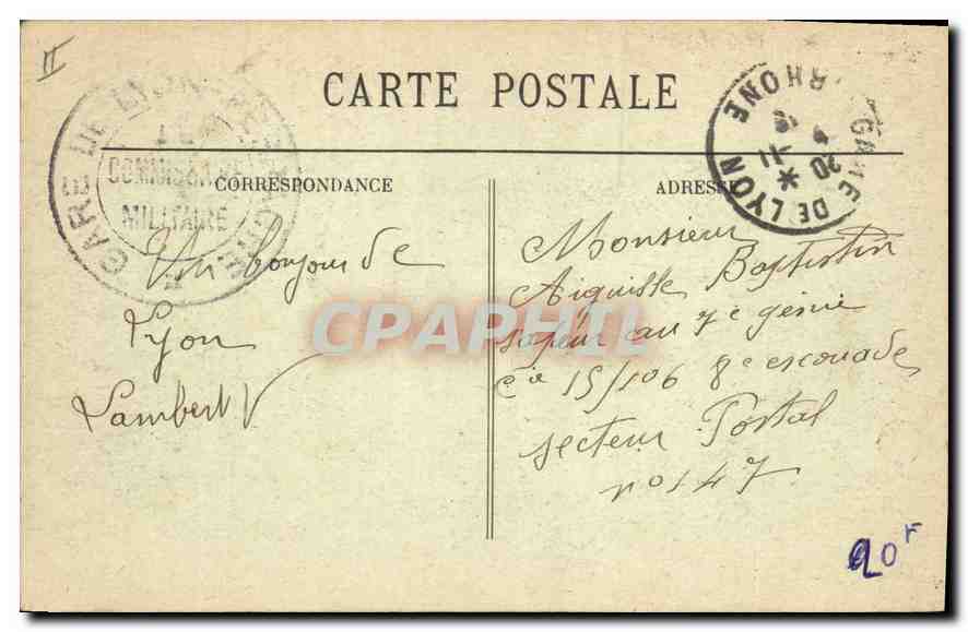 CPA Lyon Gare de Perrache Les Voutes et la Facade  — Verso