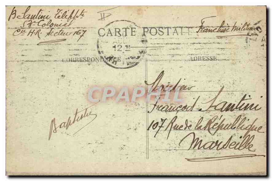 CPA Lyon Gare de Perrache  — Verso