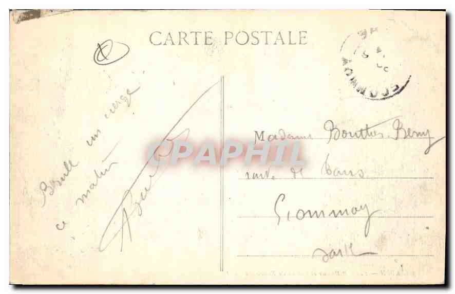CPA Lyon Place Bellecour et Coteau de Fourviere  — Verso