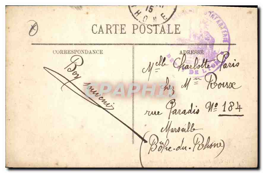 CPA Lyon Ensemble de la Place Bellecour  — Verso
