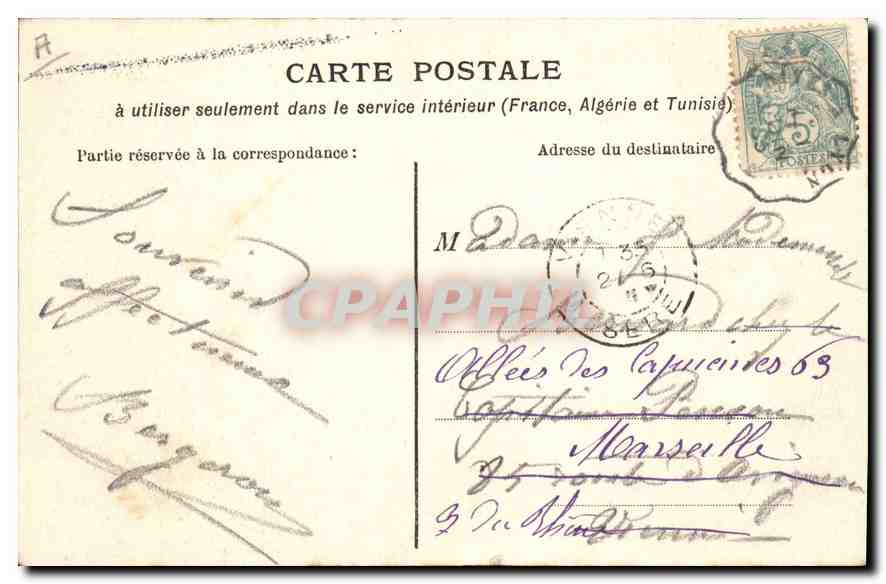 CPA Lyon Gare Saint Paul  — Verso