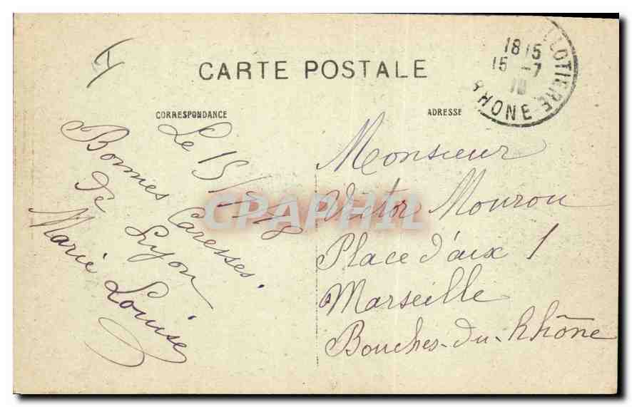 CPA Lyon La gare des Brotteaux et les jardins  — Verso