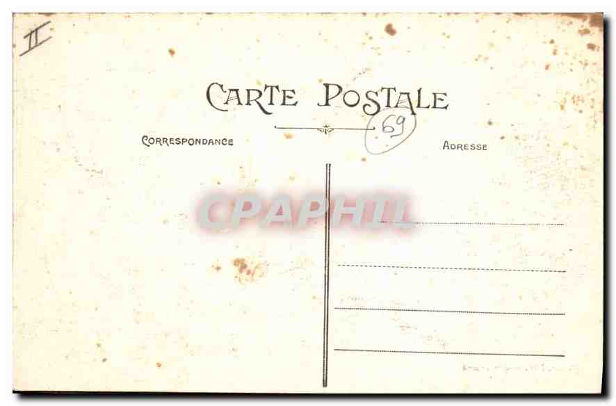 CPA Lyon Gare des Brotteaux Les Jardins et le Buffet  — Verso