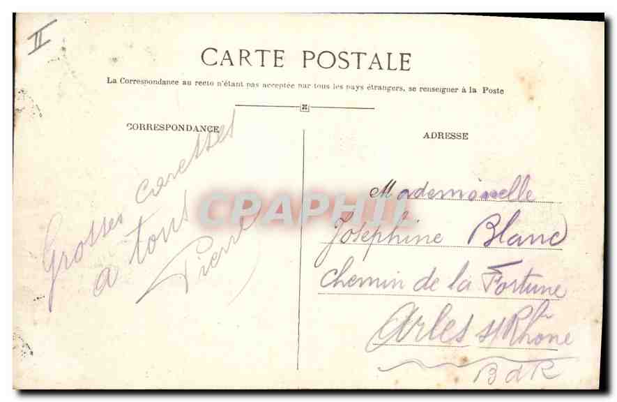 CPA Lyon Gare Perrache et Hotel Terminus  — Verso