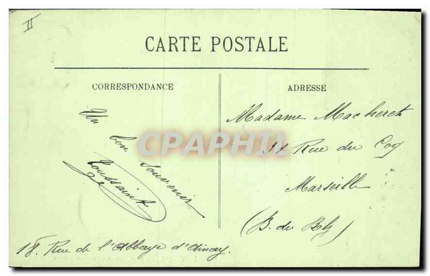 CPA Lyon Palais du Commerce La Bourse  — Verso