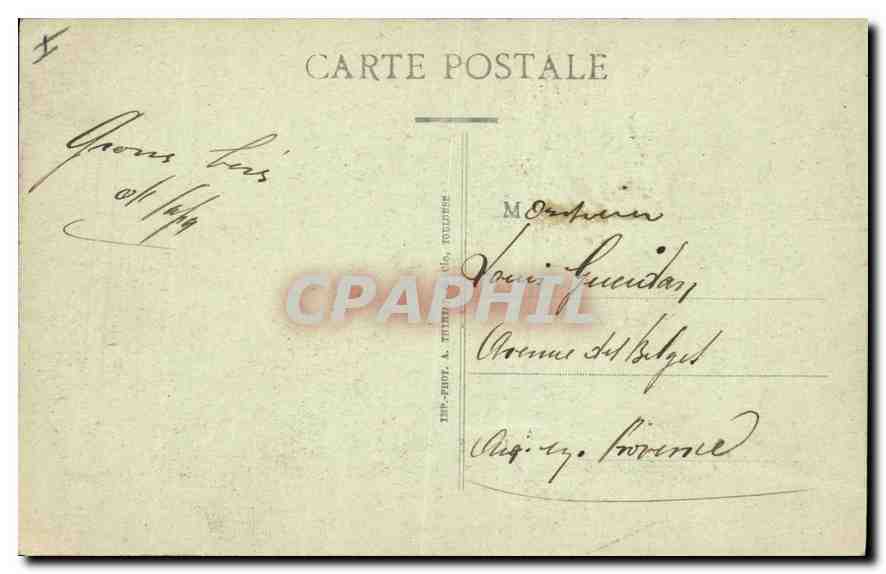 CPA Lyon Place Bellecour Statue de Louis XIV  — Verso