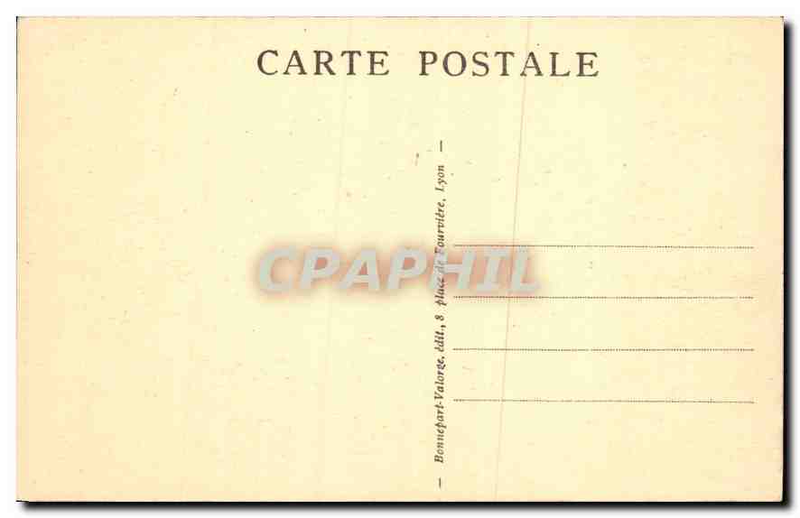 CPA Lyon Place Bellecour et Colline de Fourviere  — Verso