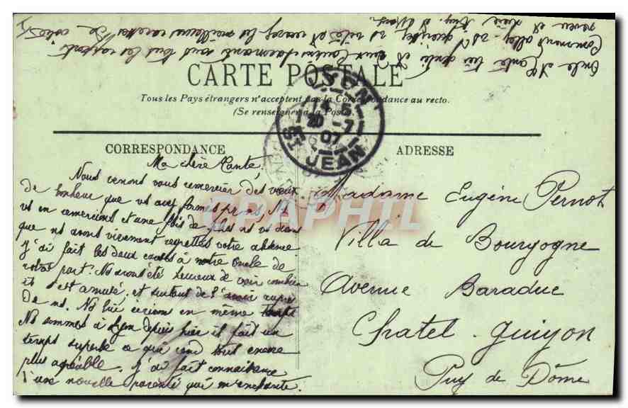 CPA Lyon Ensemble de la Place Bellecour Une Revue des Troupes Militaria — Verso
