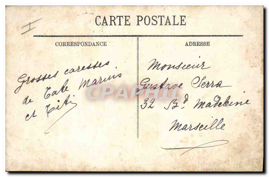 CPA Lyon Gare de Perrache et Hotel Terminus  — Verso