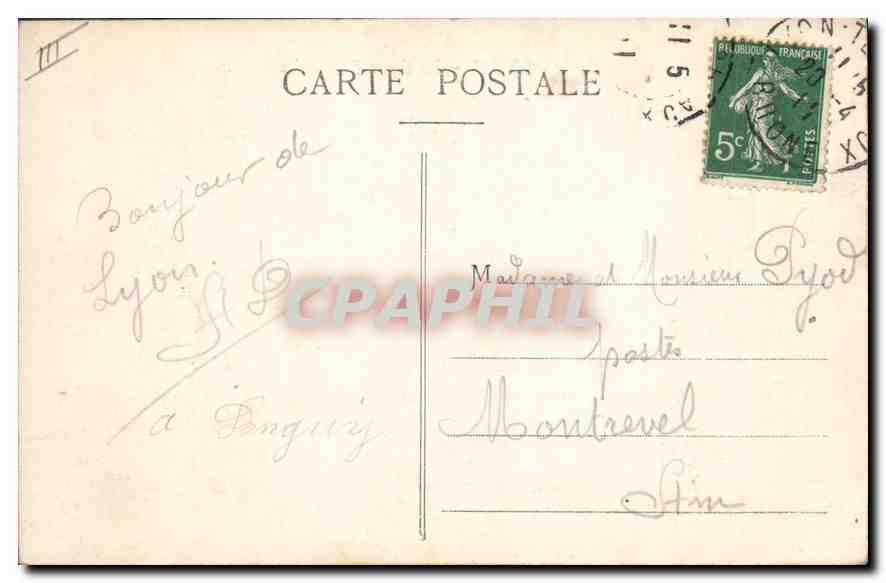 CPA Lyon La Gare Perrache  — Verso