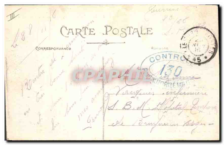 CPA Lyon Gare des Brotteaux Les Jardins et le Buffet  — Verso