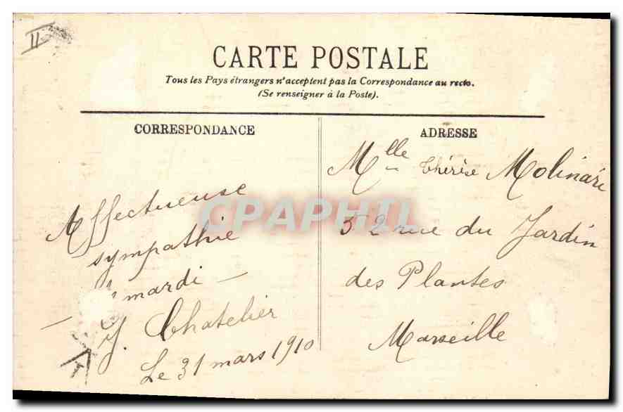 CPA Lyon La Gare des Brotteaux  — Verso
