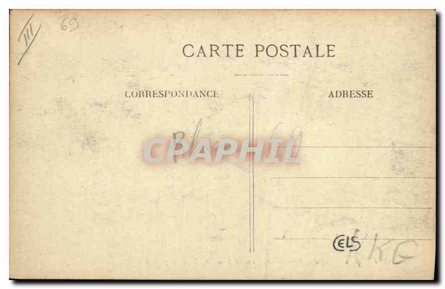 CPA Lyon La Gare des Brotteaux la Station des Tramways Cheval — Verso