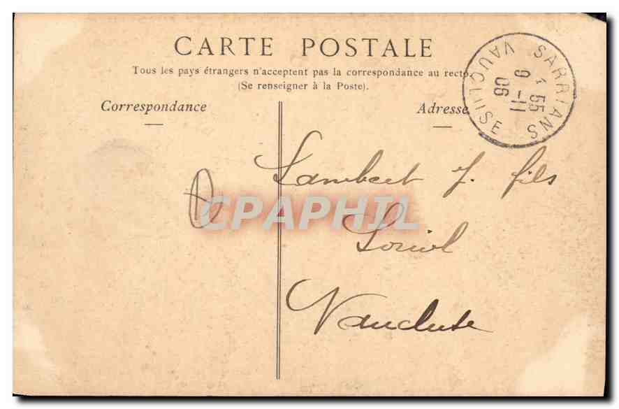 CPA Lyon La Fontaine Saint Jean  — Verso