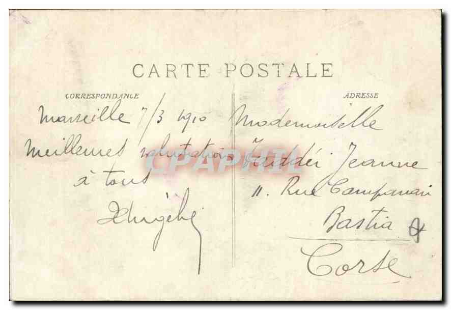 CPA Marseille Ascenseurs de N D de la Garde  — Rückseite
