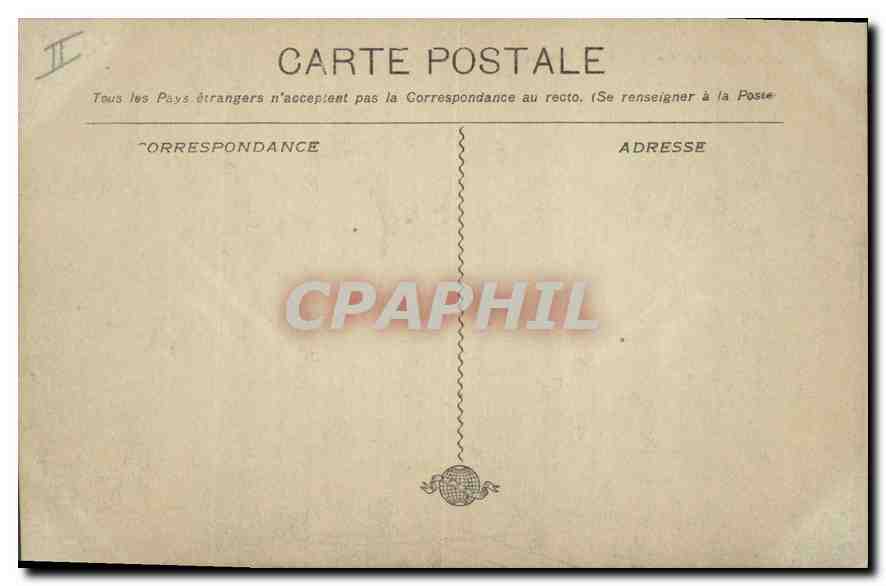 CPA Marseille Hotel des Postes  — Verso