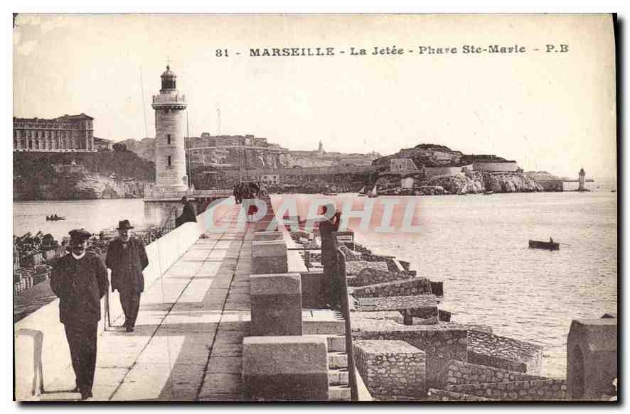 Marseille - La Jetée - Phare Ste-Marie - P.B