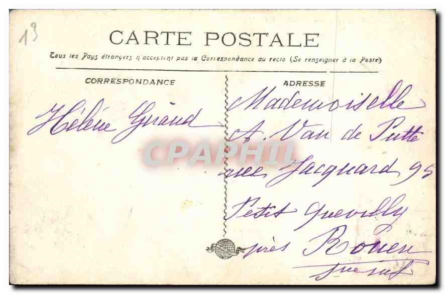 CPA Marseille Entree du Vieux Port  — Verso