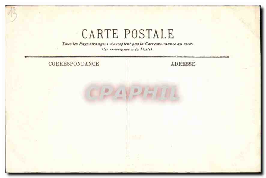 CPA Marseille Le Phare Sainte Marie et l'Entree des Bassins  — Verso