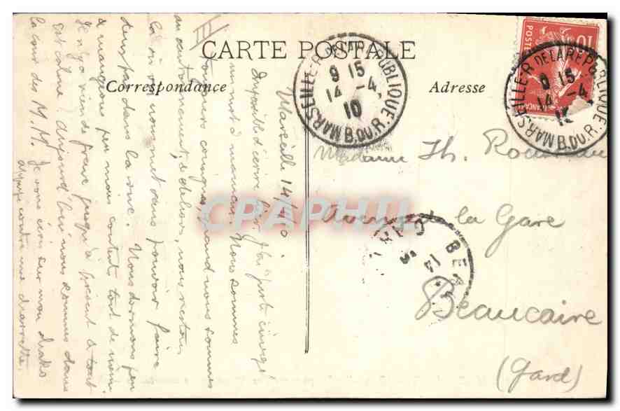 Marseille — Quai d'embarquement des Messageries maritimes — EL. n°32 — Reverso