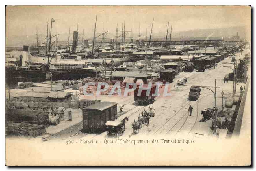 Marseille - Quai d'Embarquement des Transatlantiques — Éditeur non identifié, n° de série 966