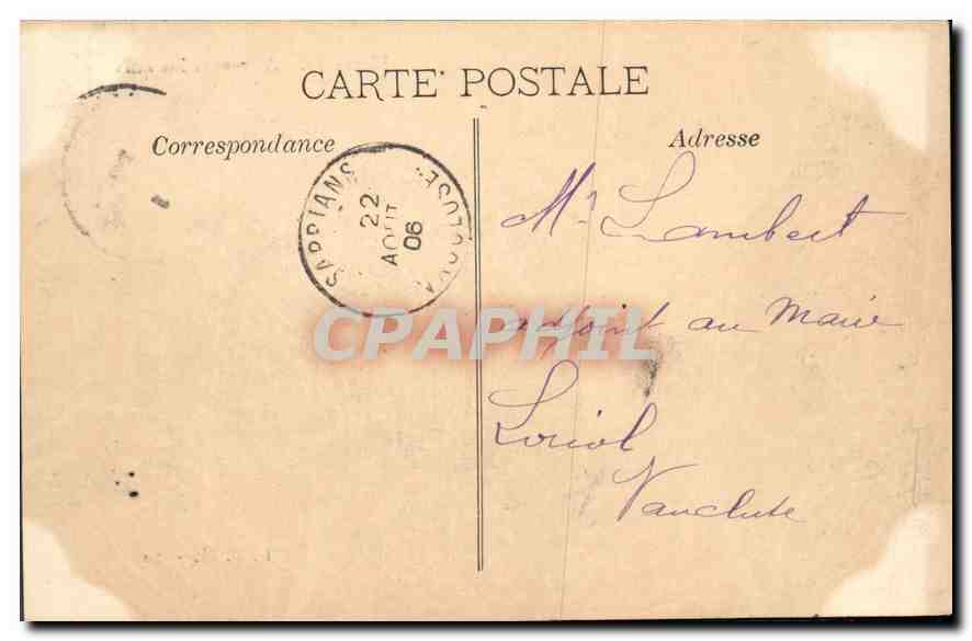 CPA Marseille a Travers les Pins  — Rückseite