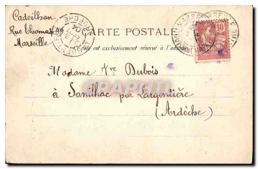 CPA Marseille La Cathedrale  — Verso