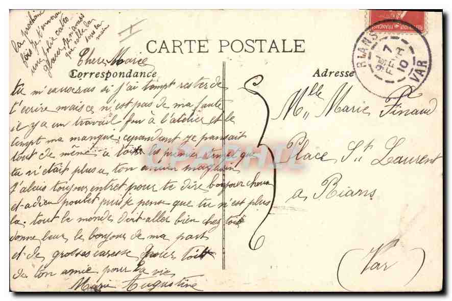 CPA Marseille Quai de la Fraternite  — Rückseite