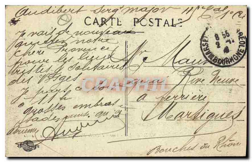 CPA Marseille Vue generale prise de N D de la Garde  — Rückseite
