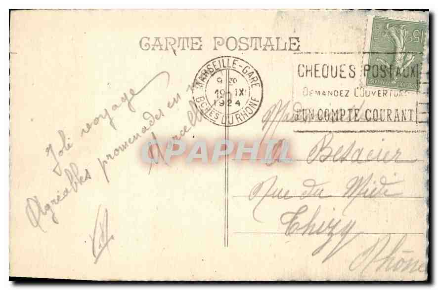 CPA Marseille Notre Dame de la Garde  — Rückseite