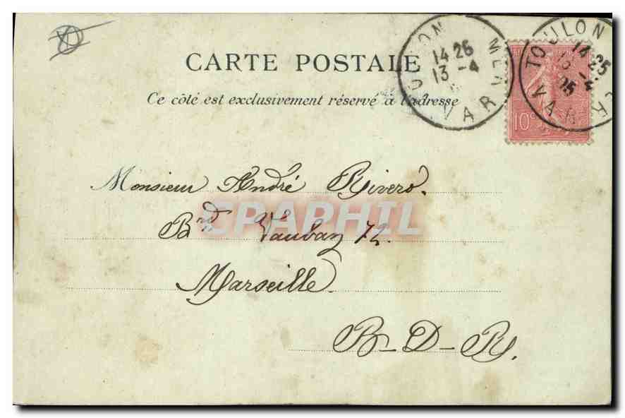 CPA Marseille — Verso
