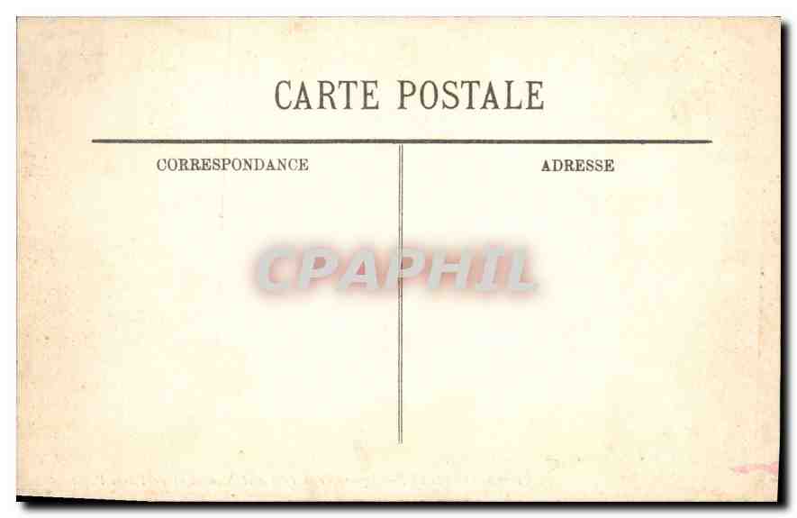 CPA Marseille Square de la Bourse et Monument de Pierre Puget  — Verso