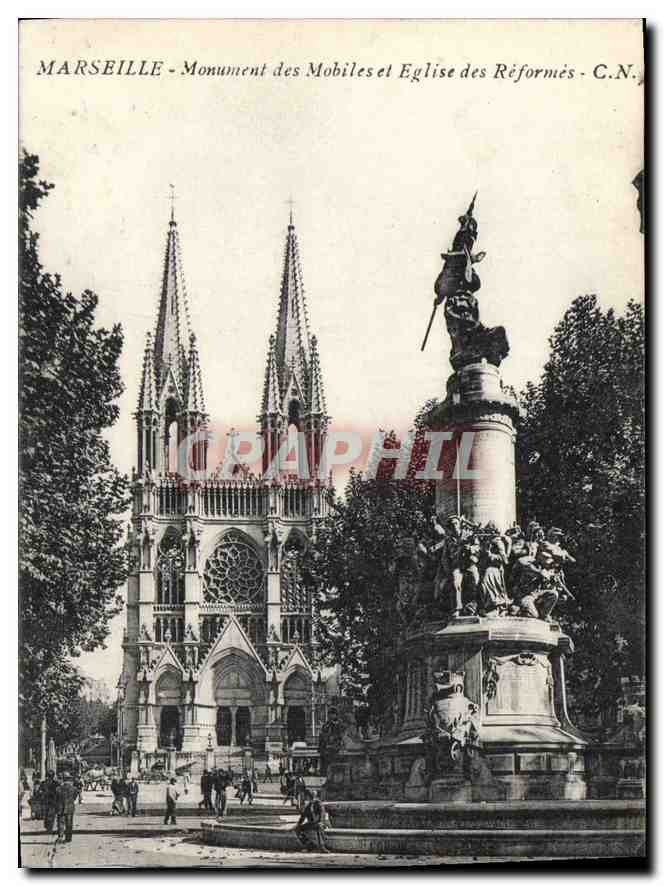 Marseille - Monument des Mobiles et Église des Réformées - C.N.