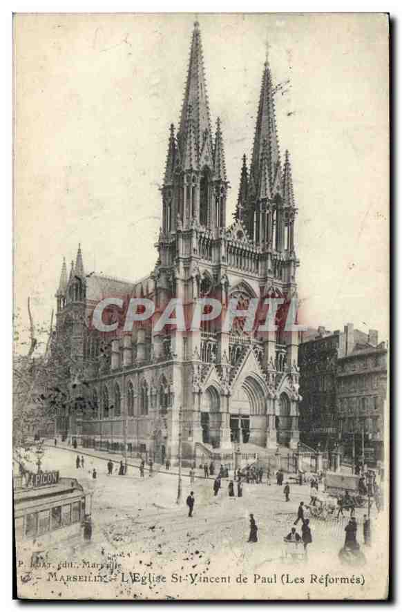 CPA Marseille L'Eglise St Vincent de Paul Les Reformes 