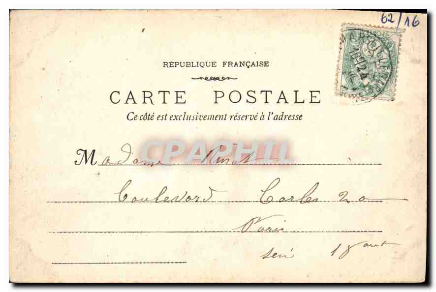 Marseille - 1268 - Der Cours du Chapitre & die Réformés — Verlag E. Lecoin, 19 rue Thudonneau — Rückseite
