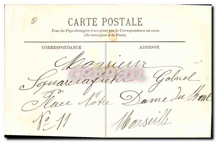 CPA Marseille Le Chateau d'lf et les Iles du Frioul Coucher de Soleil  — Rückseite