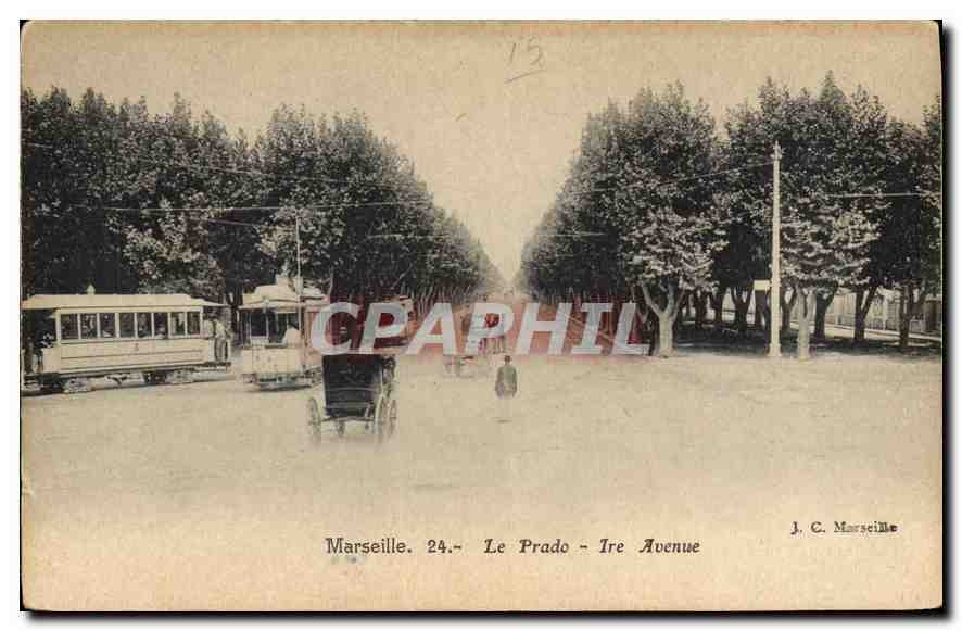 CPA Marseille Le Prade Ire Avenue Tramways 