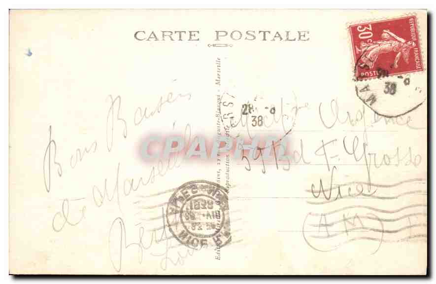 CPA Marseille Notre Dame de la Garde  — Verso